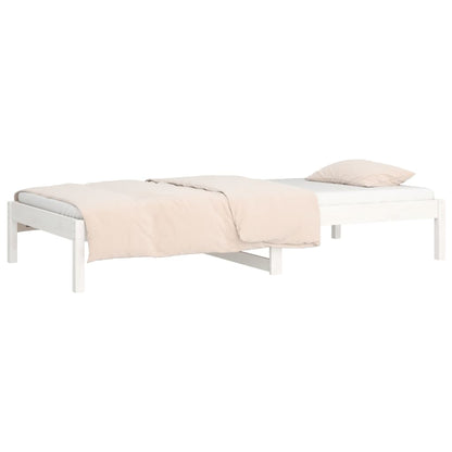 vidaXL Day Bed | White | Solid pine wood | Small