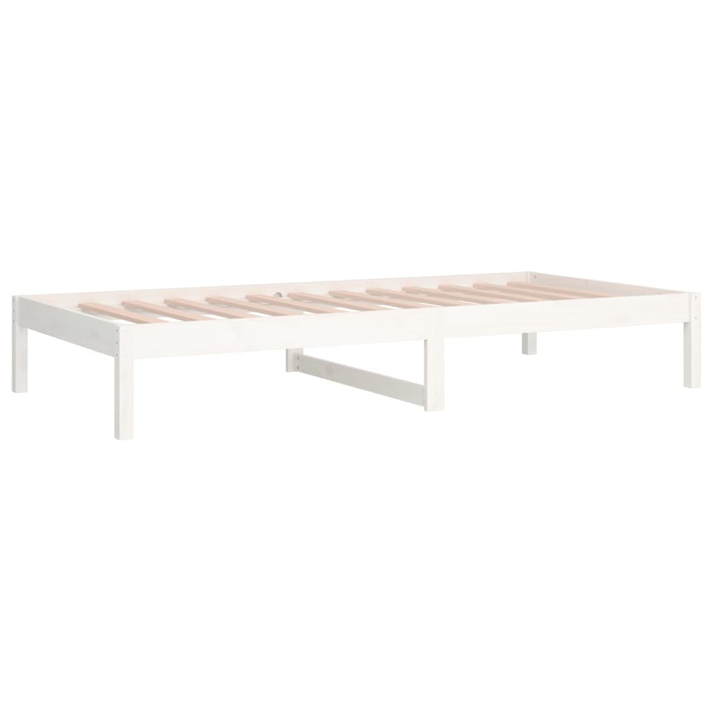 vidaXL Day Bed | White | Solid pine wood | Small