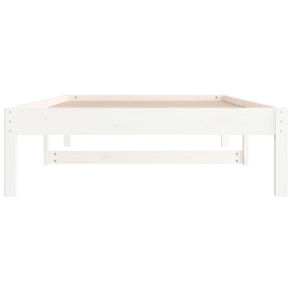 vidaXL Day Bed | White | Solid pine wood | Small