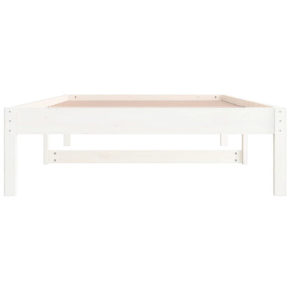 vidaXL Day Bed | White | Solid pine wood | Small