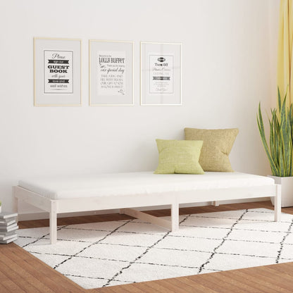 vidaXL Day Bed | White | Solid pine wood | Small