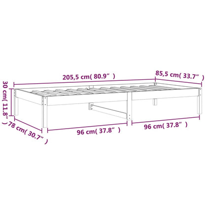 vidaXL Day Bed | White | Solid Pine Wood | Small | Convertible