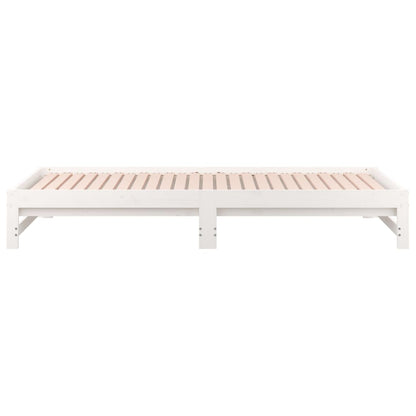 vidaXL Pull-out Day Bed without Mattress White 2x(80x200) cm