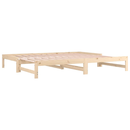 vidaXL Pull-out Day Bed without Mattress 2x(90x190) cm Solid Wood Pine