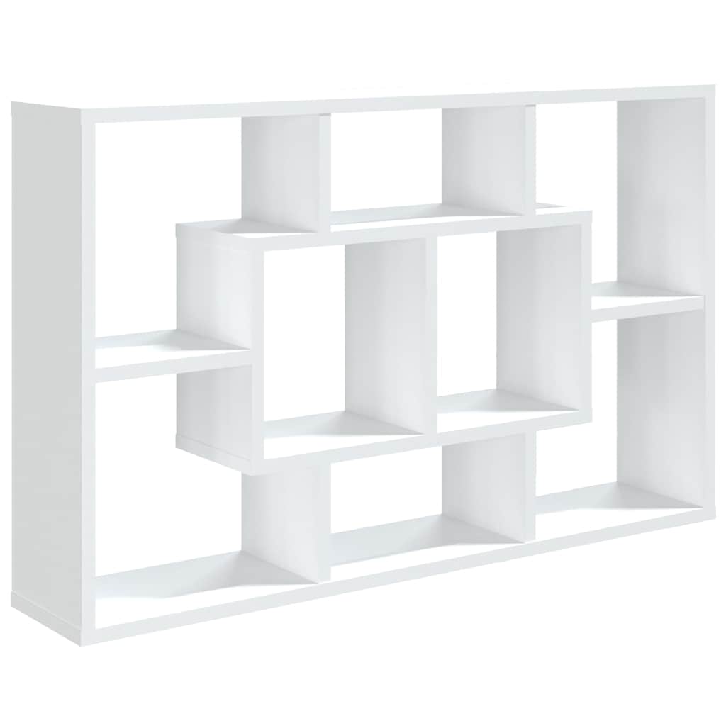 vidaXL Wall Shelf White 85x16x52,5 cm Engineered Wood