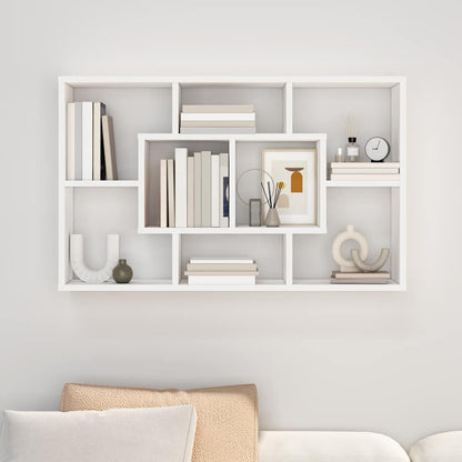 vidaXL Wall Shelf White 85x16x52,5 cm Engineered Wood