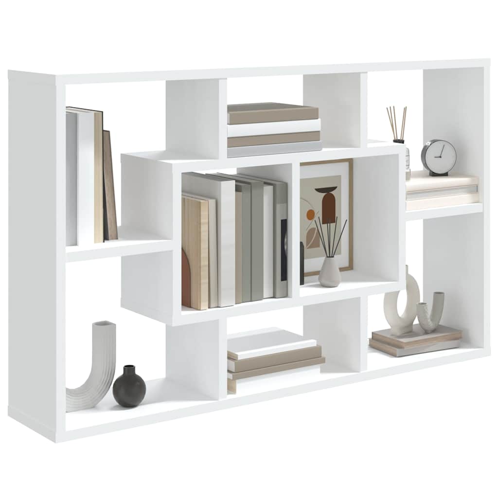 vidaXL Wall Shelf White 85x16x52,5 cm Engineered Wood