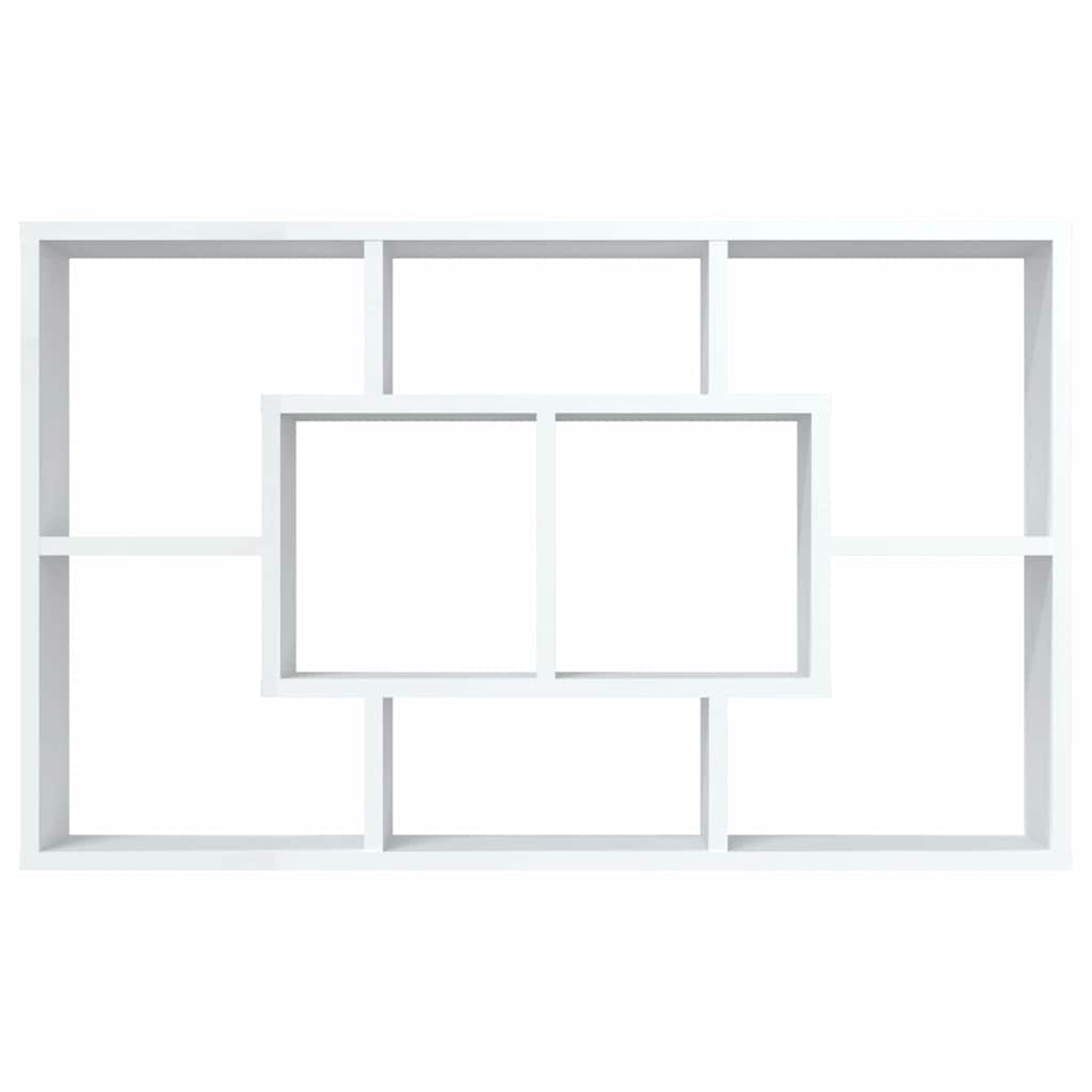 vidaXL Wall Shelf White 85x16x52,5 cm Engineered Wood