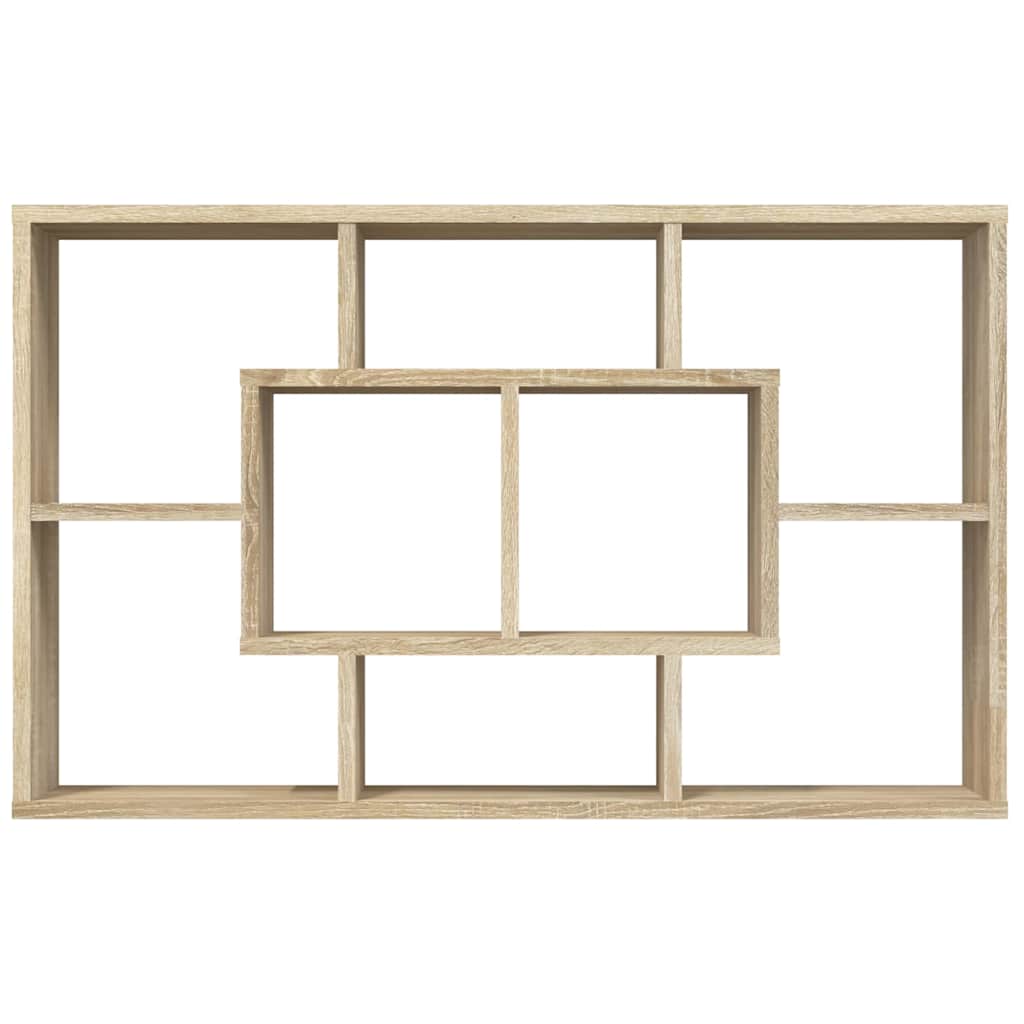 vidaXL Wall Shelf Sonoma Oak 85x16x52,5 cm Engineered Wood
