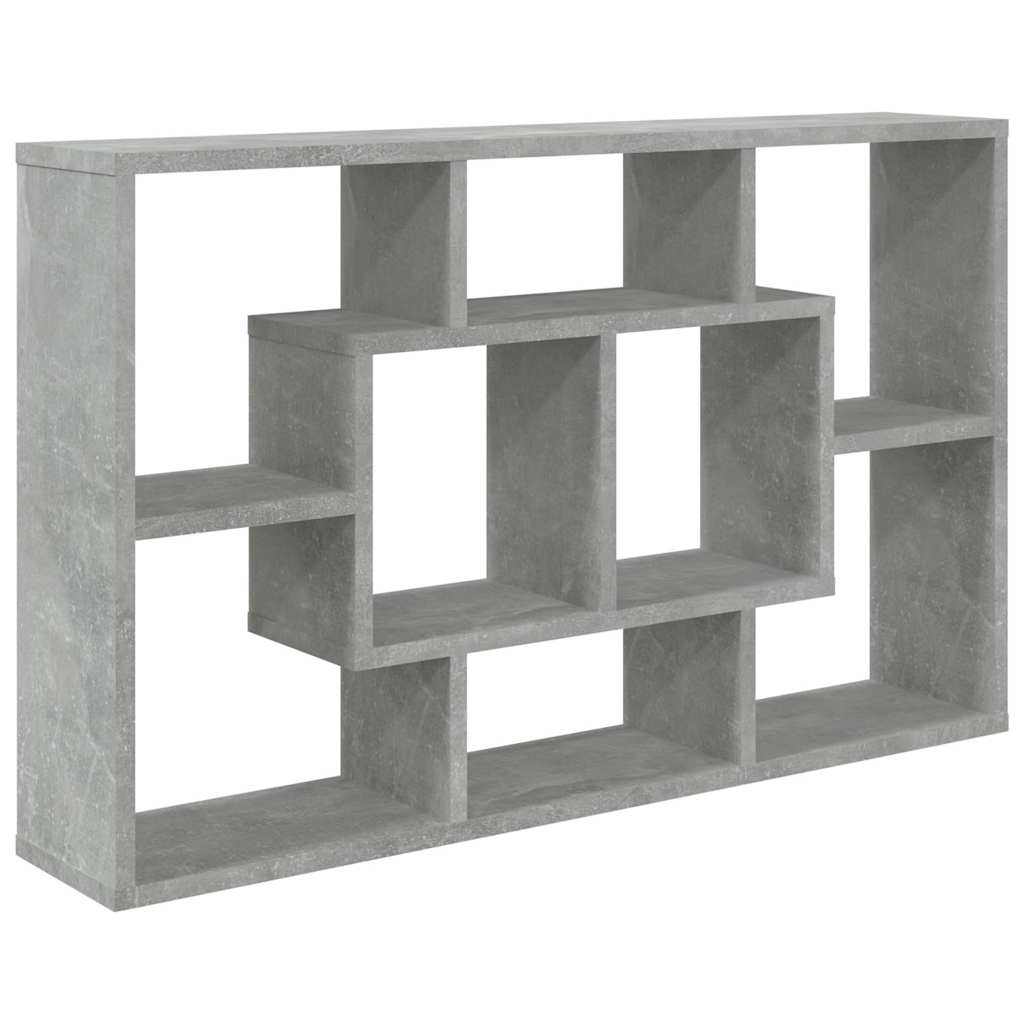 vidaXL Wall Shelf Concrete Grey 85x16x52,5 cm Engineered Wood