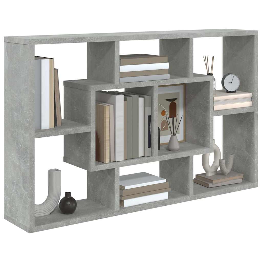 vidaXL Wall Shelf Concrete Grey 85x16x52,5 cm Engineered Wood