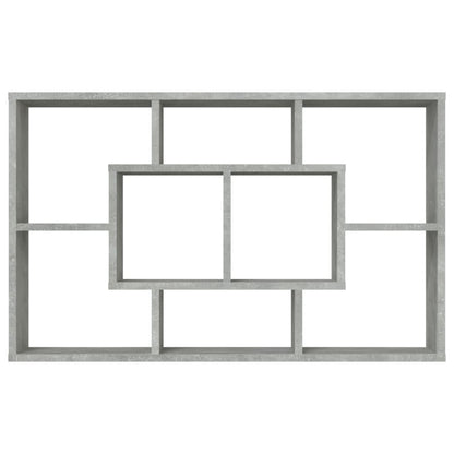 vidaXL Wall Shelf Concrete Grey 85x16x52.5 cm Engineered Wood