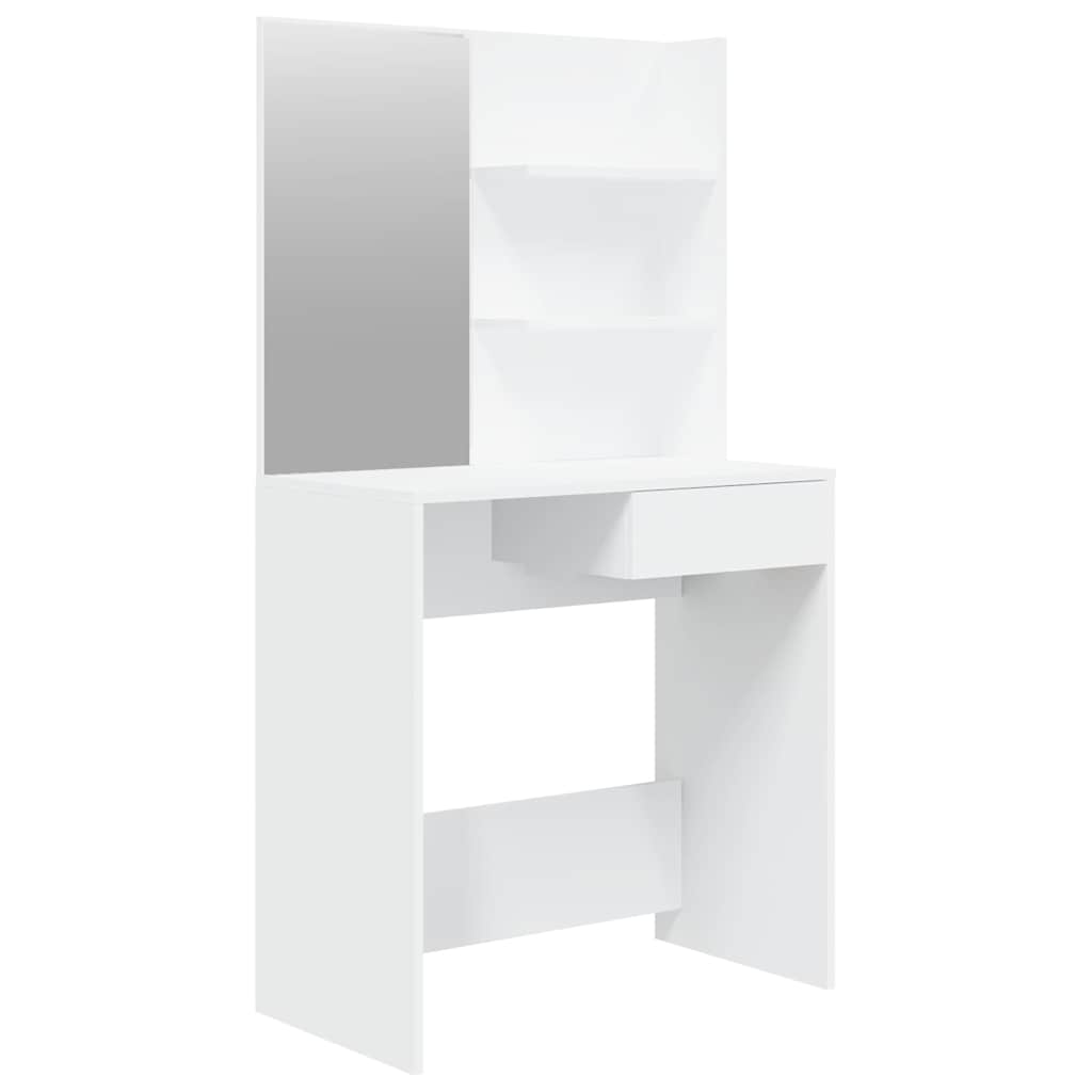 vidaXL Dressing Table with Mirror White 74,5x40x141 cm