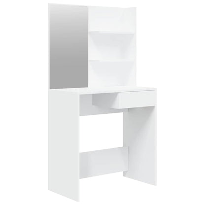 vidaXL Dressing Table with Mirror White 74,5x40x141 cm