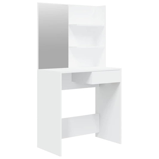 vidaXL Dressing Table with Mirror White 74,5x40x141 cm