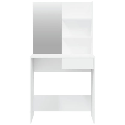 vidaXL Dressing Table with Mirror White 74.5x40x141 cm