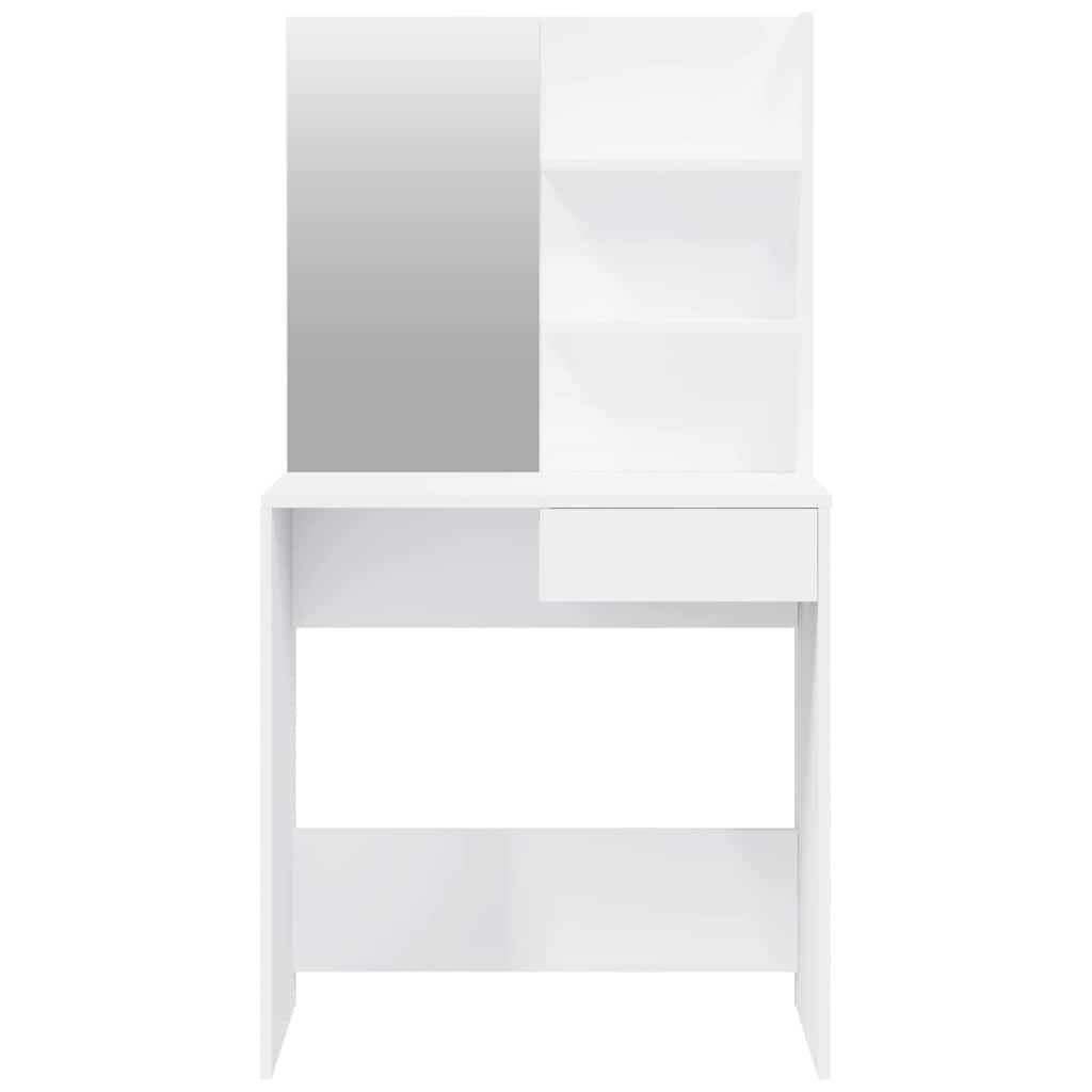 vidaXL Dressing Table with Mirror White 74,5x40x141 cm