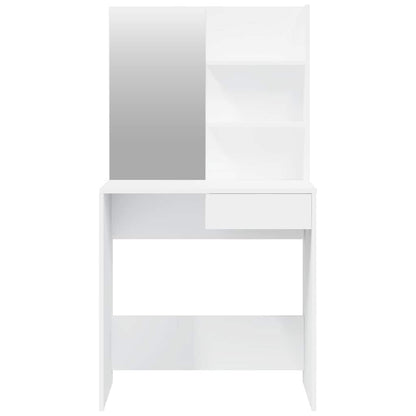 vidaXL Dressing Table with Mirror White 74,5x40x141 cm