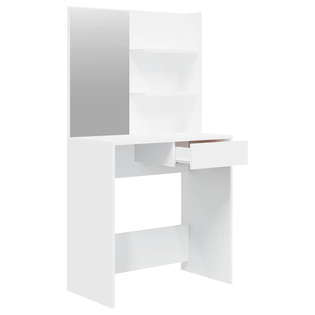 vidaXL Dressing Table with Mirror White 74,5x40x141 cm