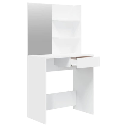 vidaXL Dressing Table with Mirror White 74,5x40x141 cm