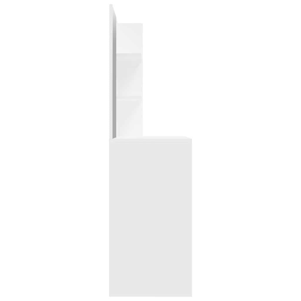 vidaXL Dressing Table with Mirror White 74,5x40x141 cm