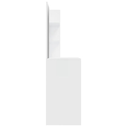 vidaXL Dressing Table with Mirror High Gloss White 74.5x40x141 cm