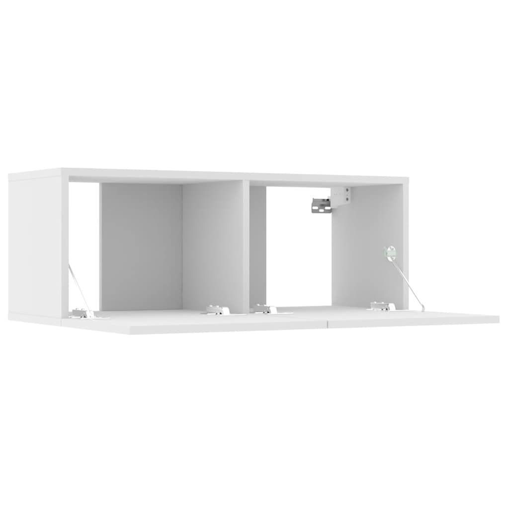 vidaXL 2 Piece TV Cabinet Set White 80x30x30 cm Engineered Wood