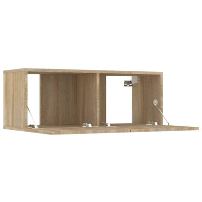 vidaXL 2 Piece TV Cabinet Set Sonoma Oak 80x30x30 cm Engineered Wood