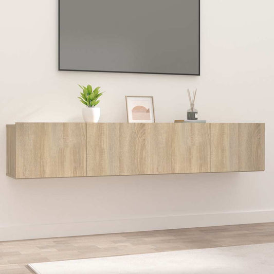 vidaXL 2 Piece TV Cabinet Set Sonoma Oak 80x30x30 cm Engineered Wood