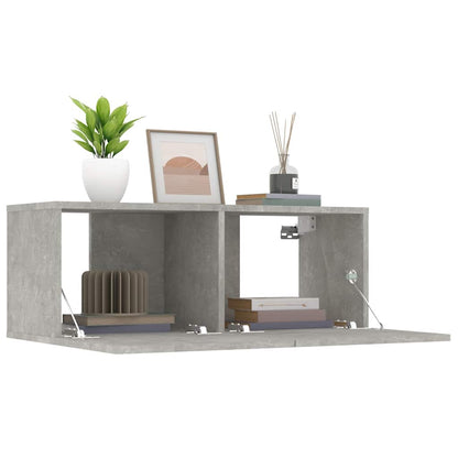 vidaXL 2 Piece TV Cabinet Set Concrete Grey 80x30x30 cm Engineered Wood