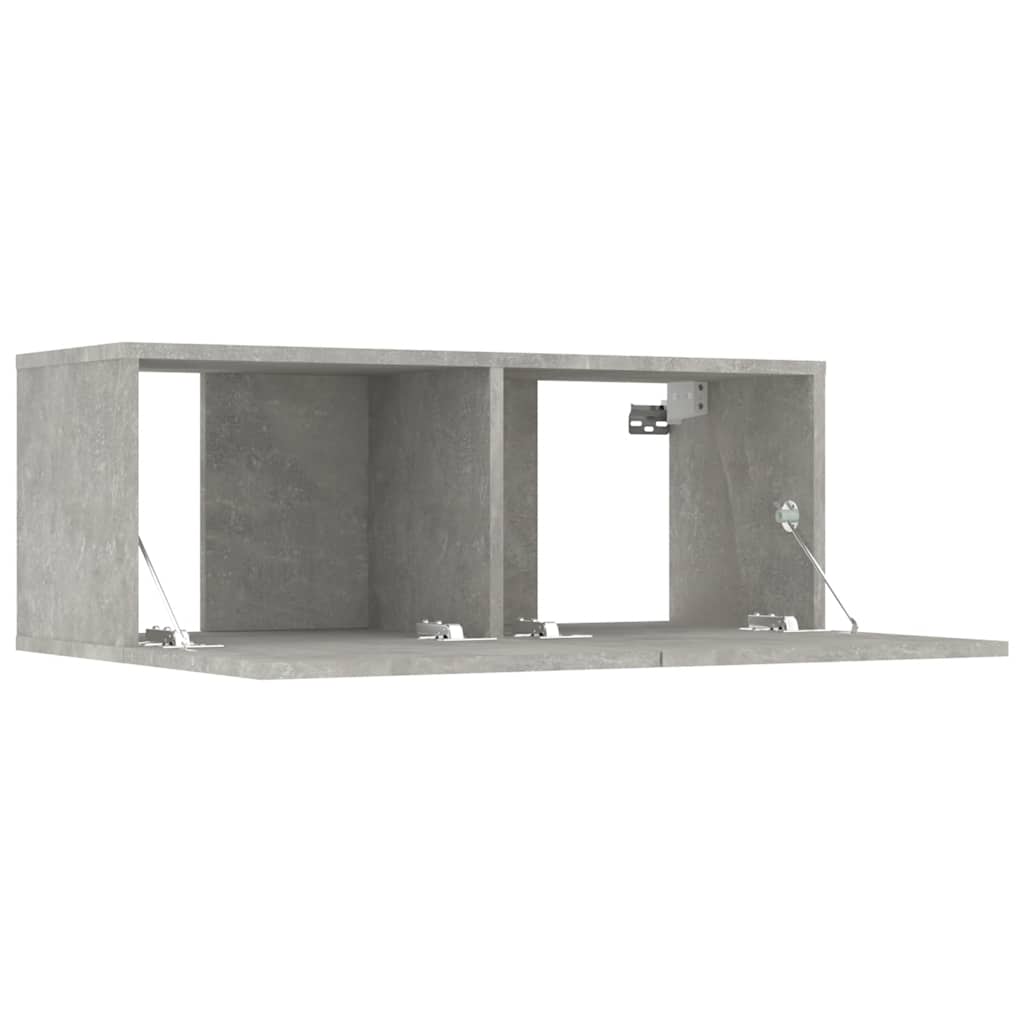 vidaXL 2 Piece TV Cabinet Set Concrete Grey 80x30x30 cm Engineered Wood