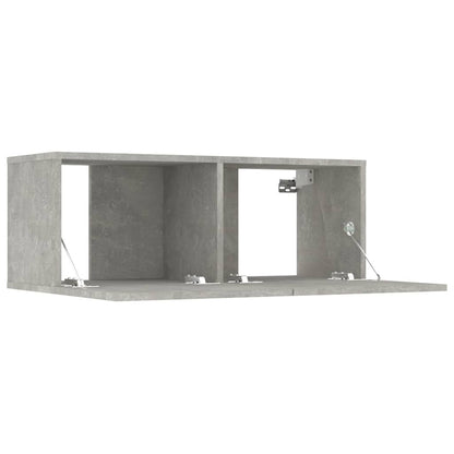 vidaXL 2 Piece TV Cabinet Set Concrete Grey 80x30x30 cm Engineered Wood