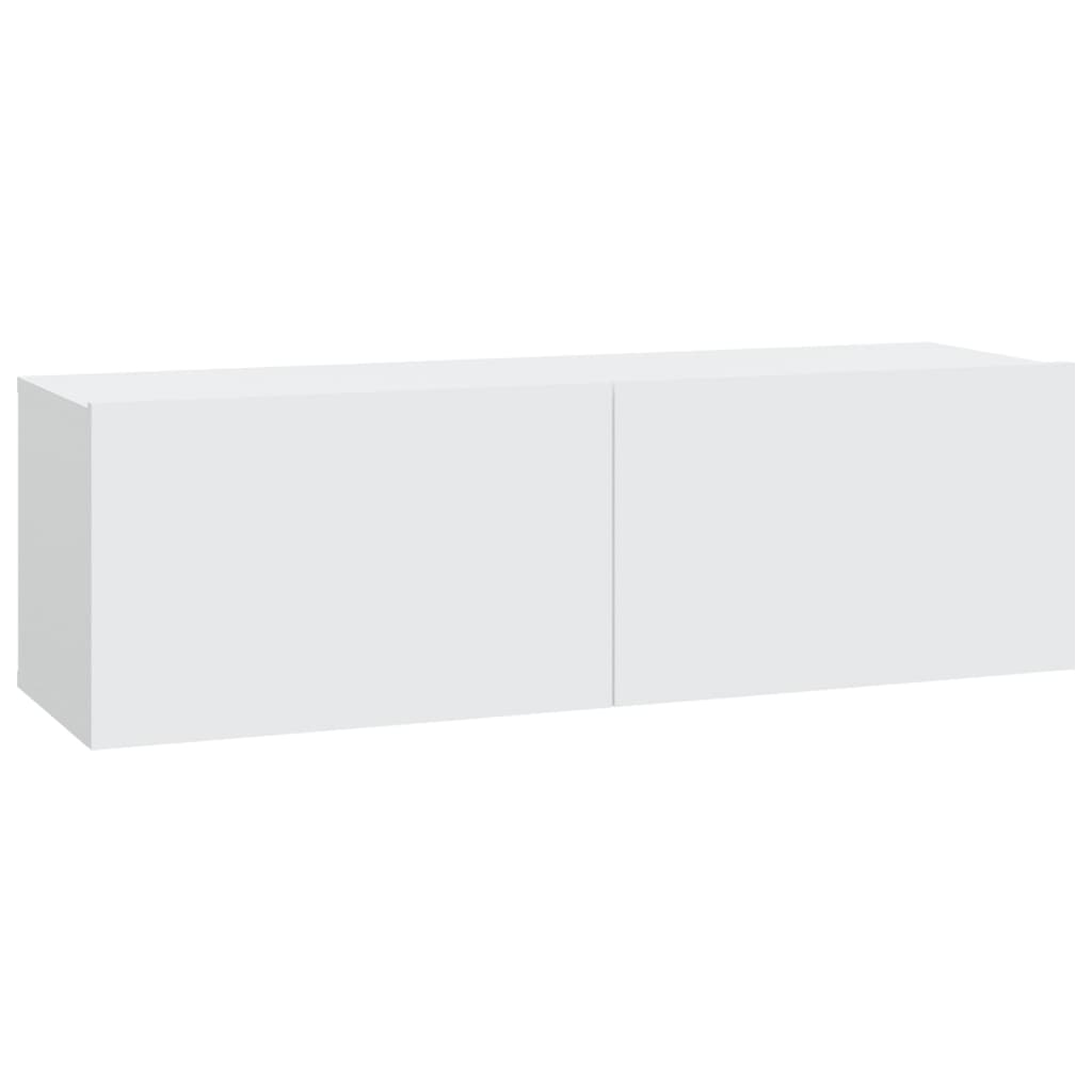 vidaXL Wall TV Cabinets 2 pcs White 100x30x30 cm Engineered Wood