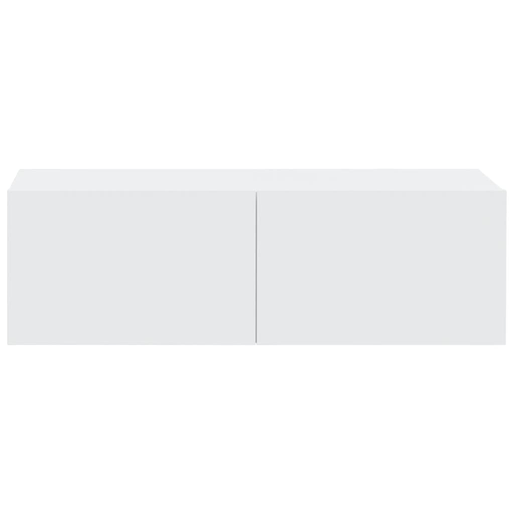 vidaXL Wall TV Cabinets 2 pcs White 100x30x30 cm Engineered Wood