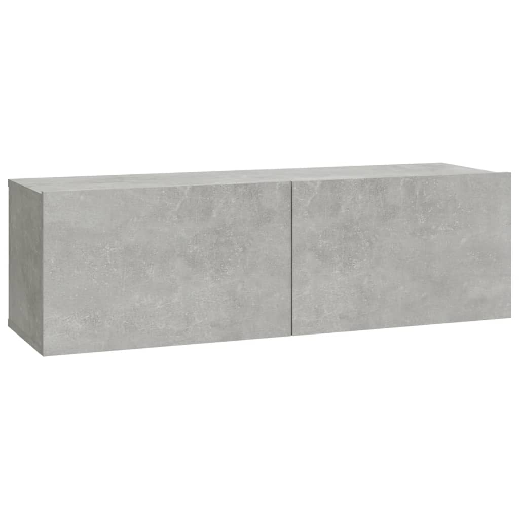 vidaXL Wall TV Cabinets 2 pcs Concrete Grey 100x30x30 cm Engineered Wood