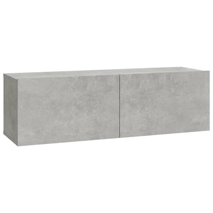 vidaXL Wall TV Cabinets 2 pcs Concrete Grey 100x30x30 cm Engineered Wood
