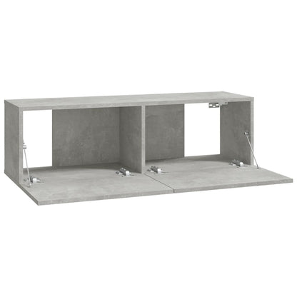 vidaXL Wall TV Cabinets 2 pcs Concrete Grey 100x30x30 cm Engineered Wood