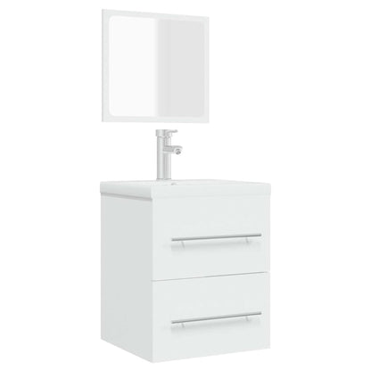 vidaXL Bathroom Cabinet with Mirror White 41x38.5x48 cm