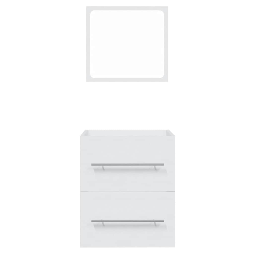 vidaXL Bathroom Cabinet with Mirror White 41x38.5x48 cm Engineered Wood