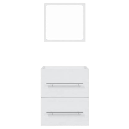 vidaXL Bathroom Cabinet with Mirror White 41x38.5x48 cm Engineered Wood
