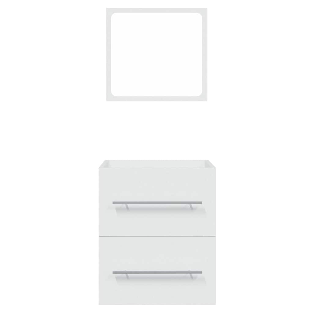 vidaXL Bathroom Cabinet with Mirror White 41x38.5x48 cm