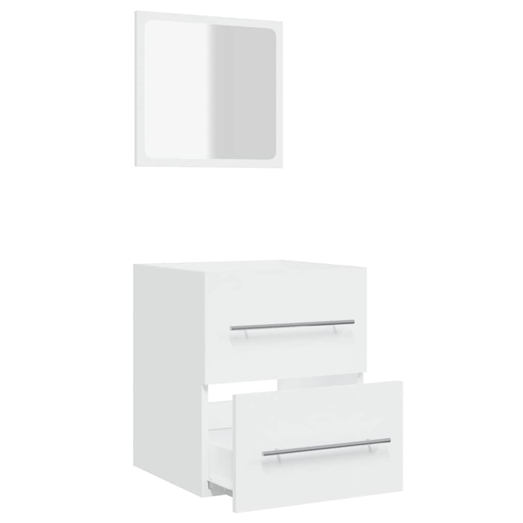 vidaXL Bathroom Cabinet with Mirror White 41x38.5x48 cm