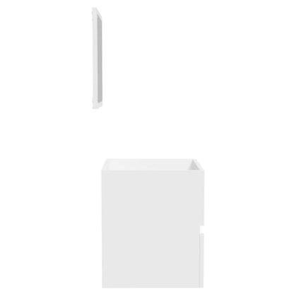 vidaXL Bathroom Cabinet with Mirror White Engineered Wood