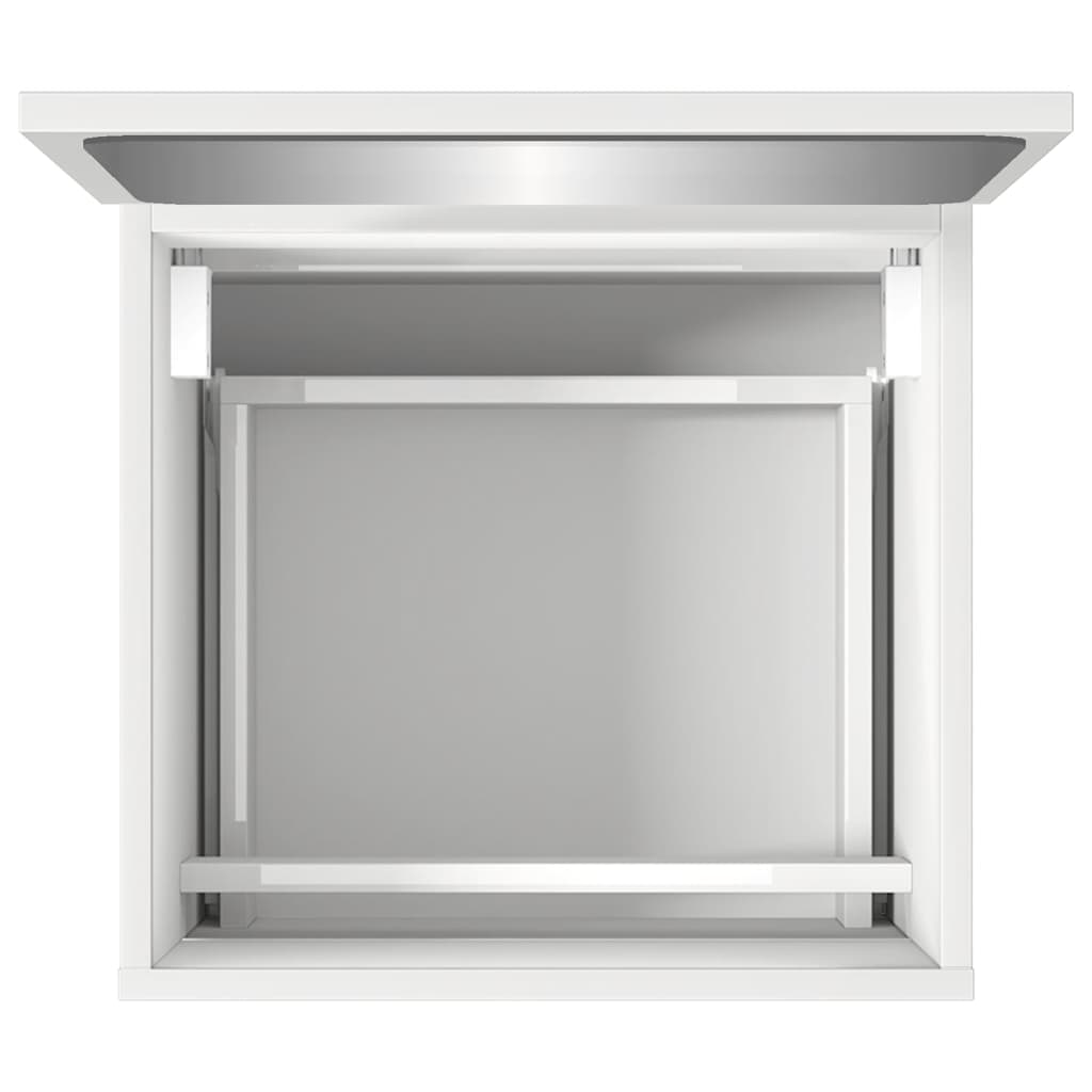 vidaXL Bathroom Cabinet with Mirror White Engineered Wood