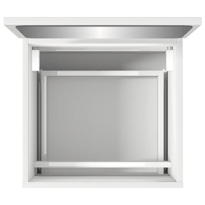 vidaXL Bathroom Cabinet with Mirror White Engineered Wood