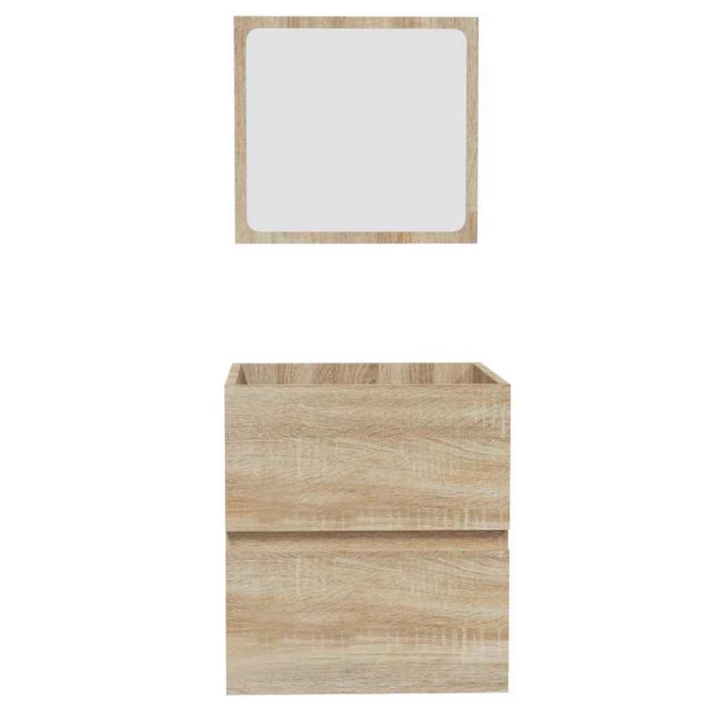 vidaXL Bathroom Cabinet with Mirror Sonoma Oak Engineered Wood