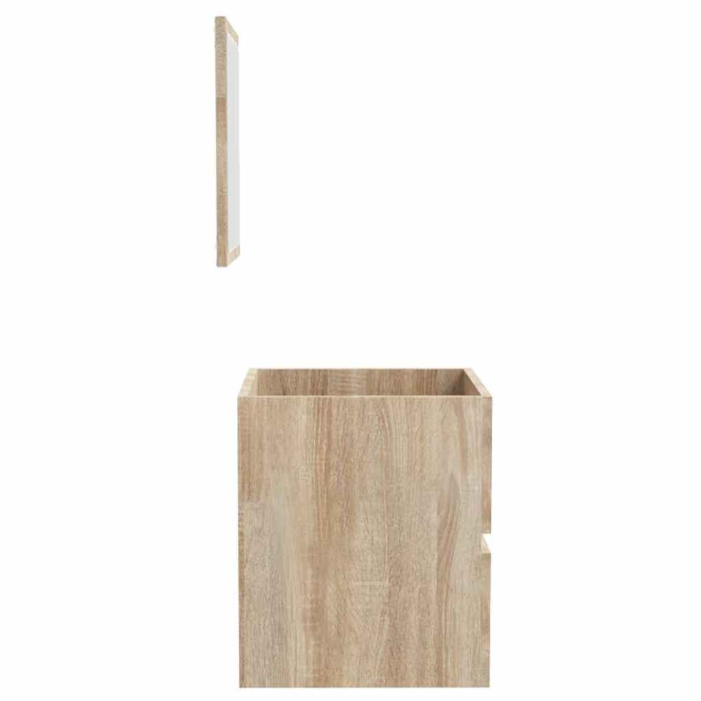 vidaXL Bathroom Cabinet with Mirror Sonoma Oak Engineered Wood