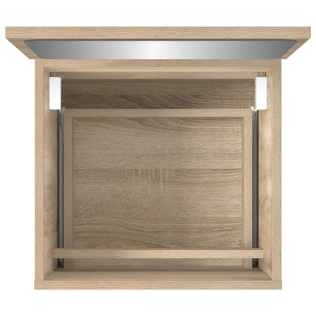vidaXL Bathroom Cabinet with Mirror Sonoma Oak Engineered Wood