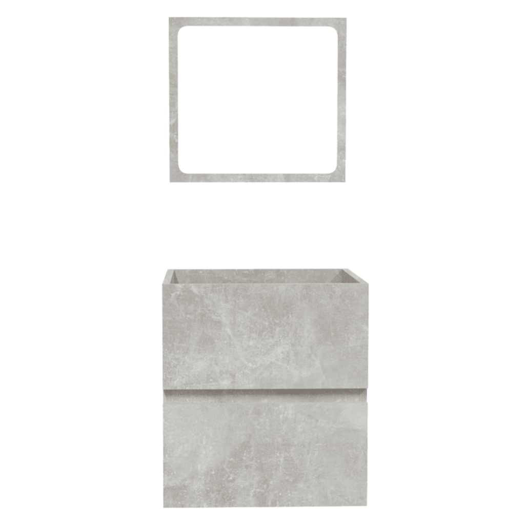 vidaXL Bathroom Cabinet with Mirror Concrete Grey Engineered Wood