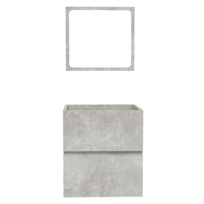 vidaXL Bathroom Cabinet with Mirror Concrete Grey Engineered Wood